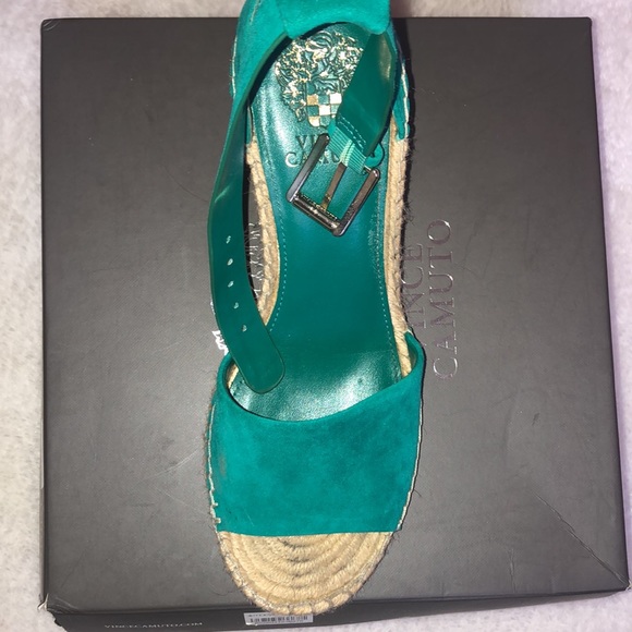 Vince Camuto Jesla Leather Espadrille Wedge Sandal - Picture 2 of 3